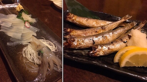 ろばた函館山のイカ刺し